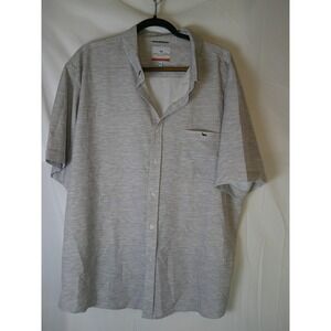 Simply‎ Southern Outfitters Mens XXL Gray Heathered Short Sleeve Button Up Shirt